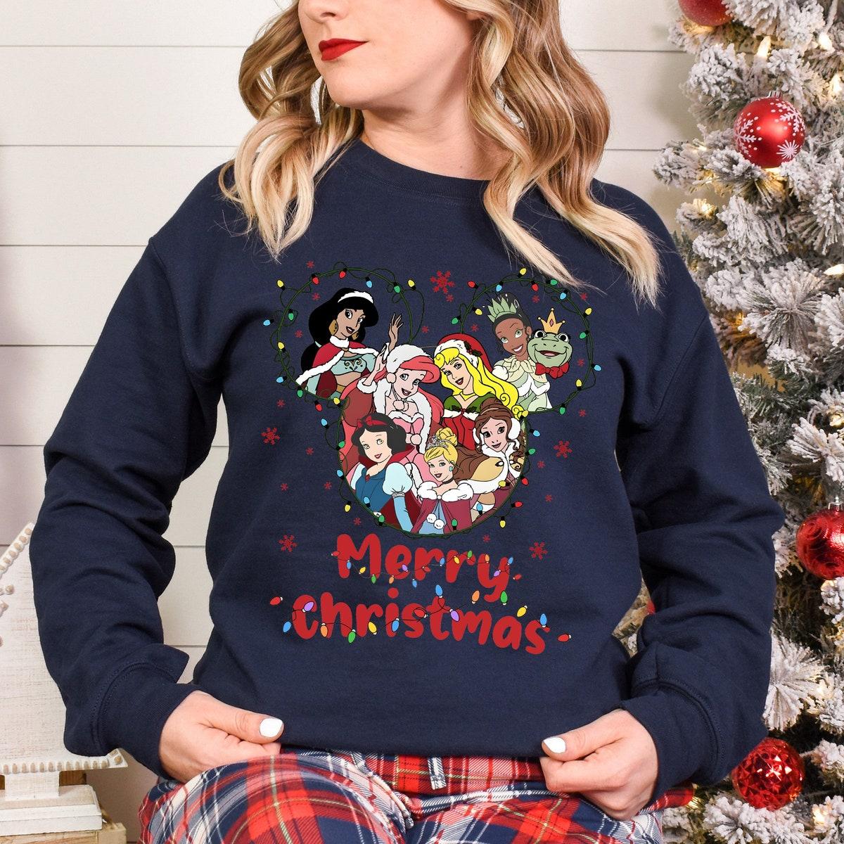 Merry Christmas Disney Princesses Shirt 3