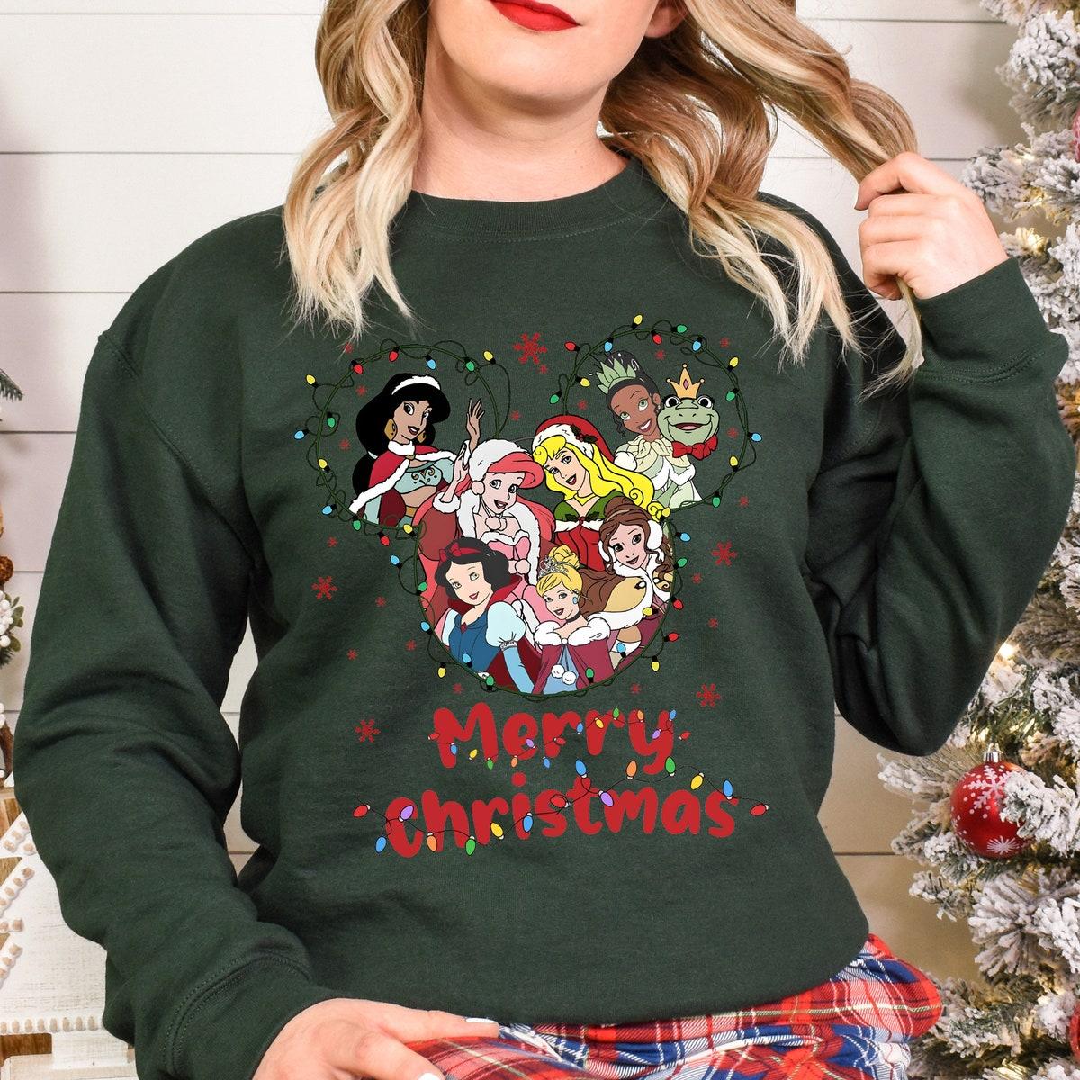 Merry Christmas Disney Princesses Shirt 4