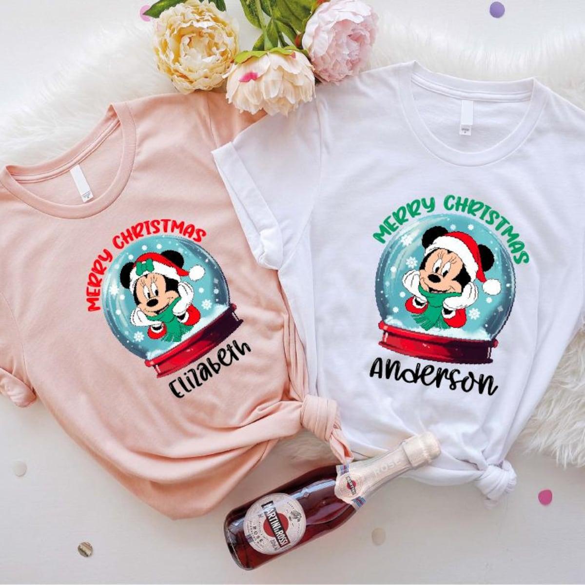 Merry Christmas Mickey Minnie Couples Matching Christmas Shirt 3