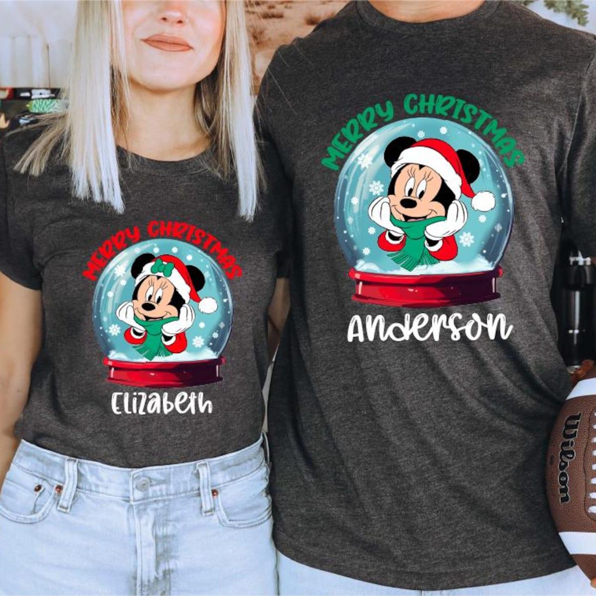 Merry Christmas Mickey Minnie Couples Matching Christmas Shirt 6