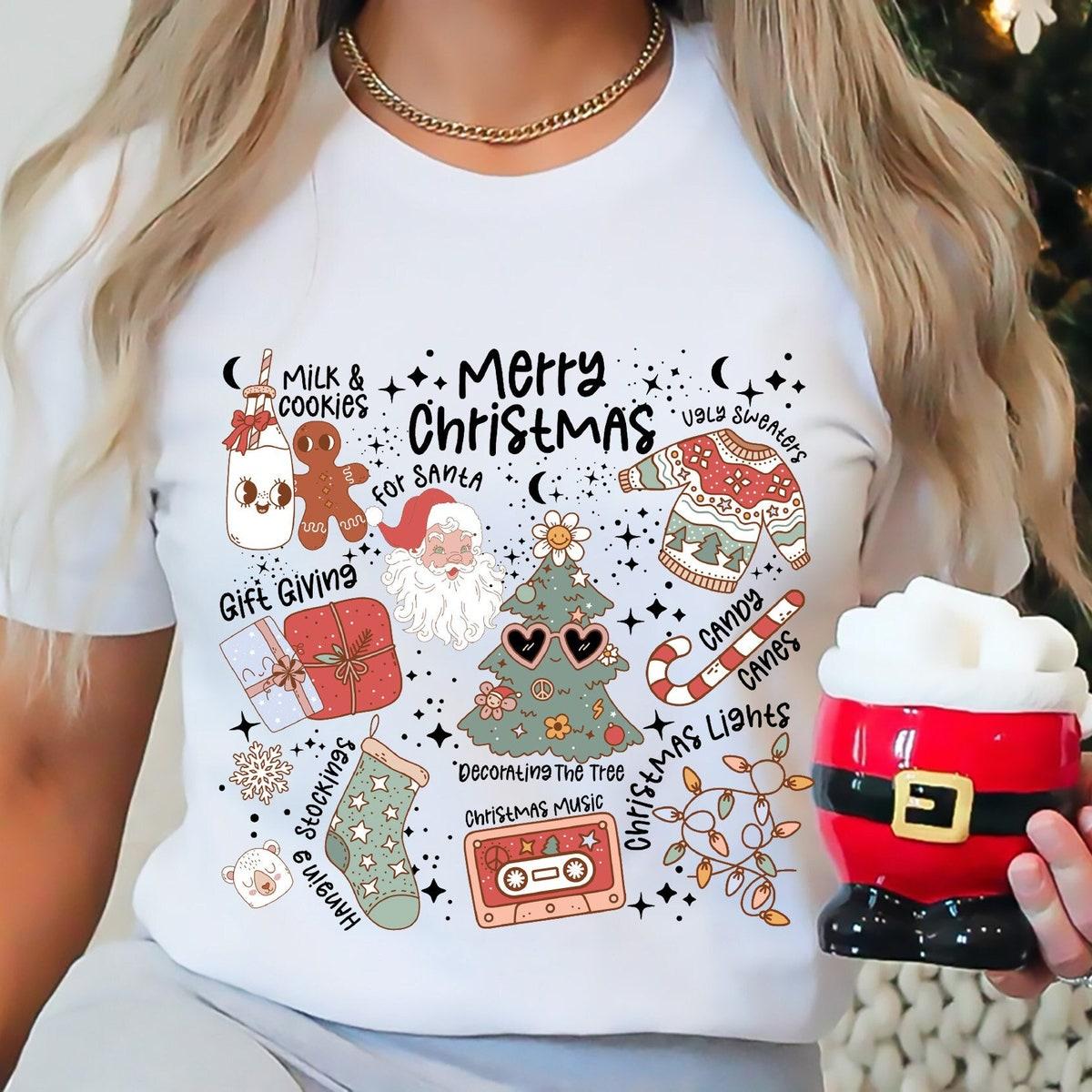 Merry Christmas Winter Vibes Santa Shirt 1