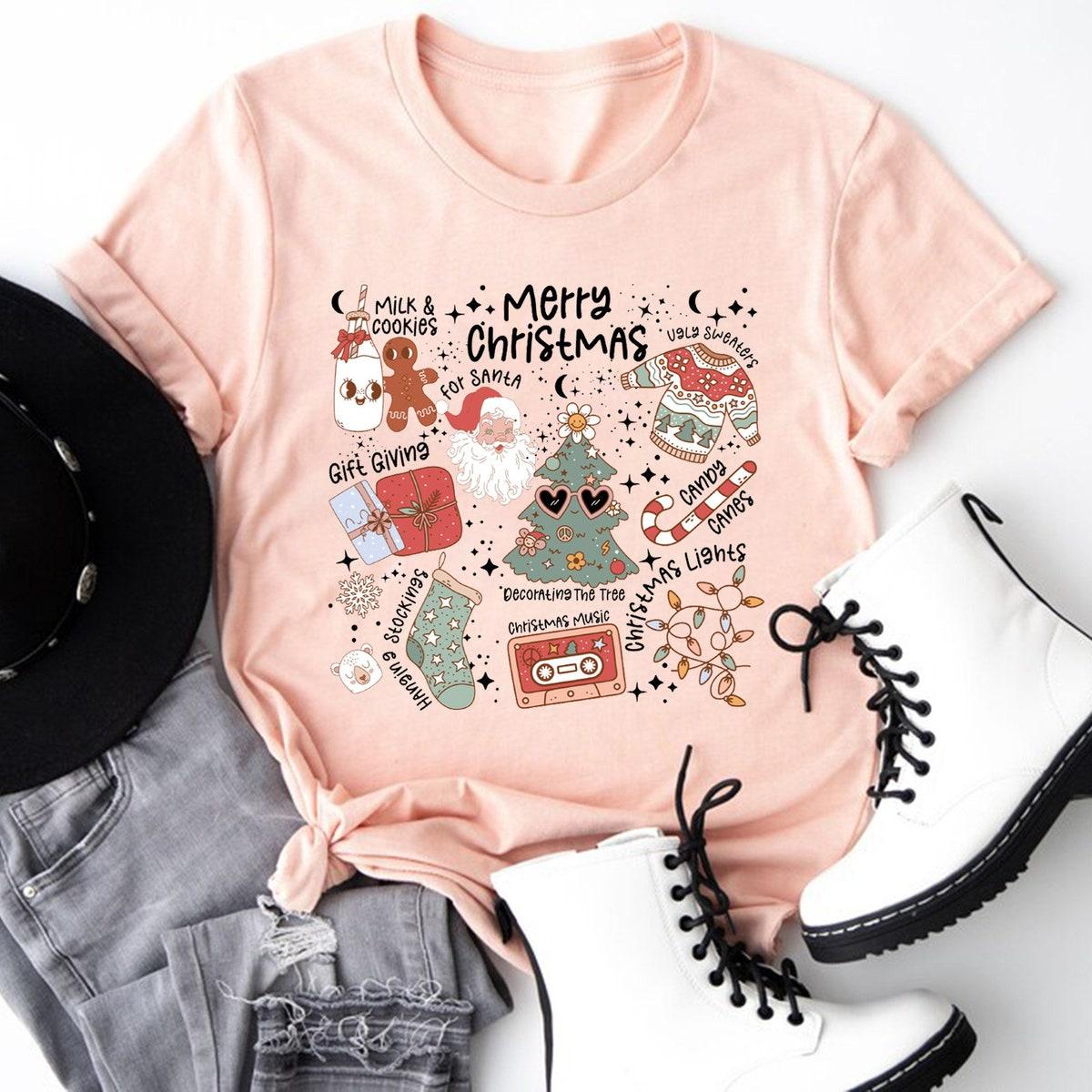 Merry Christmas Winter Vibes Santa Shirt 2