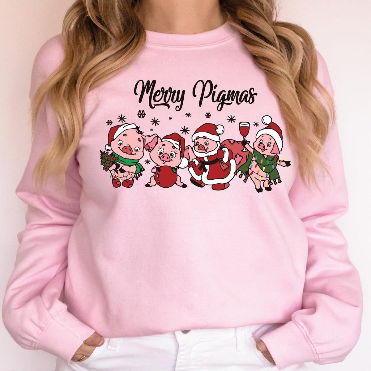 Merry Pigmas Christmas Pig Shirt 2