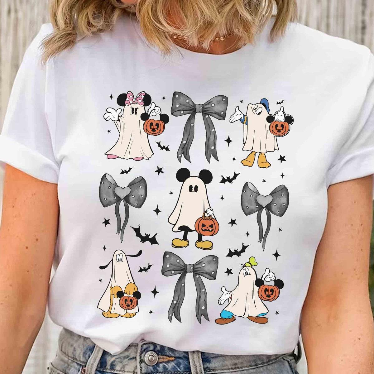 Mickey And Friends Ghost Coquette Bow Halloween Shirt 1