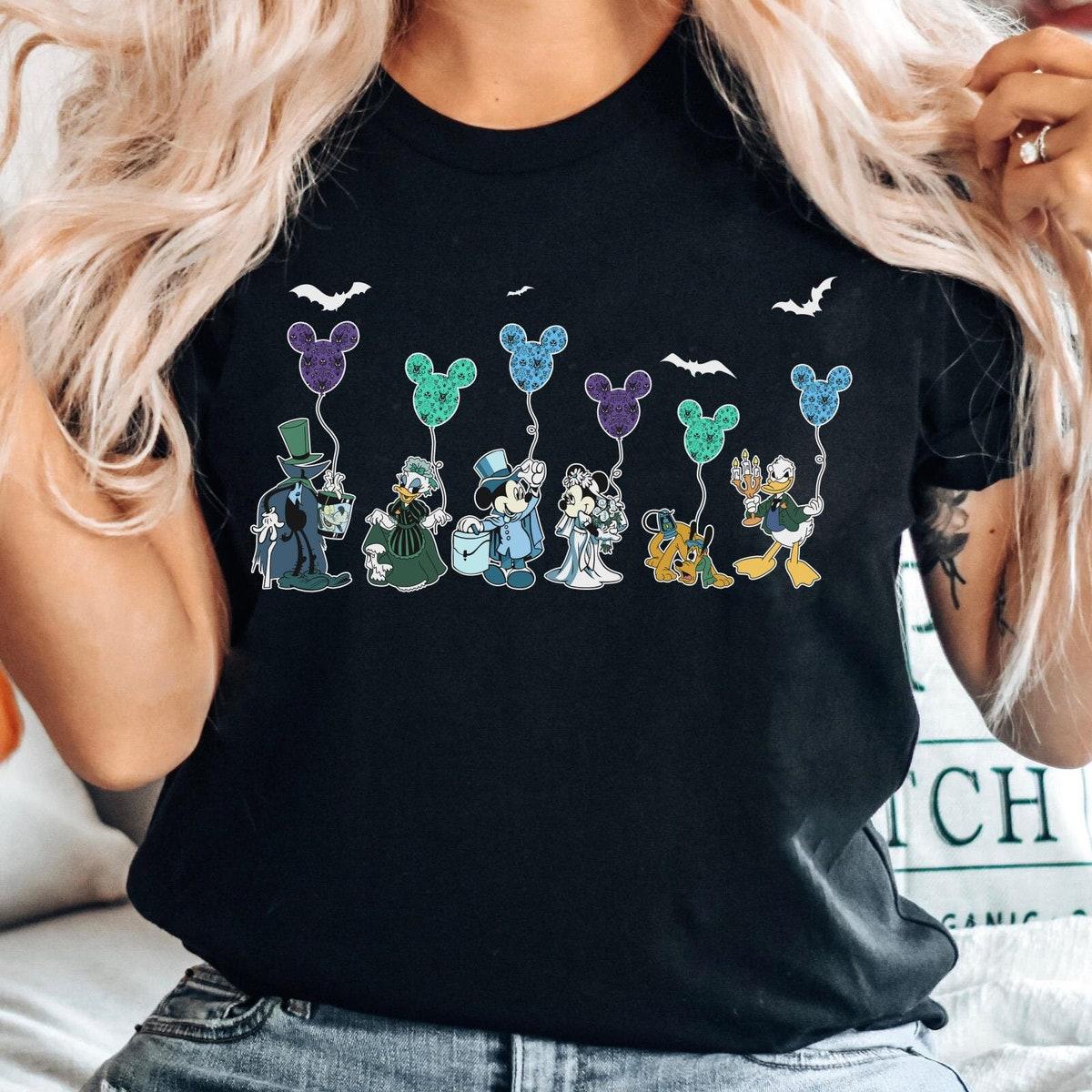 Mickey And Friends Haunted Mansion Halloween Mickey Balloons Shirt 1