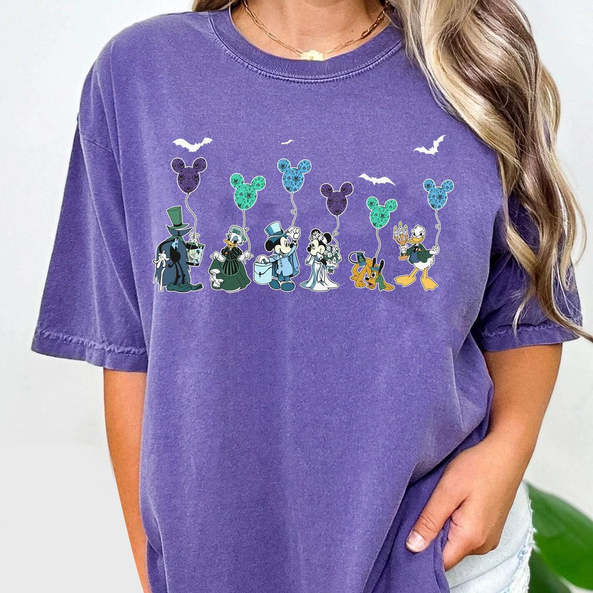 Mickey And Friends Haunted Mansion Halloween Mickey Balloons Shirt 6