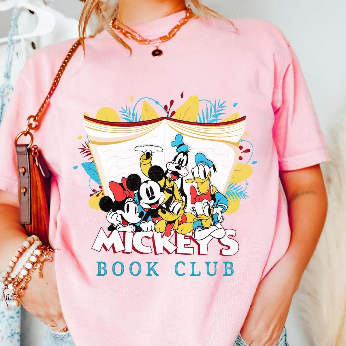 Mickey And Friends Mickey's Book Club Book Lovers Shirt 3