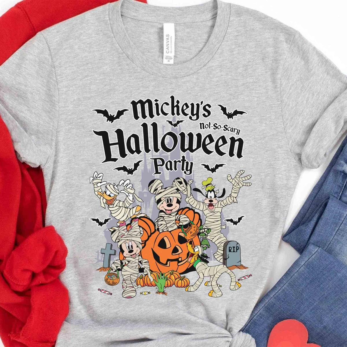 Mickey And Friends Mummy Pumpkin Halloween Shirt 3