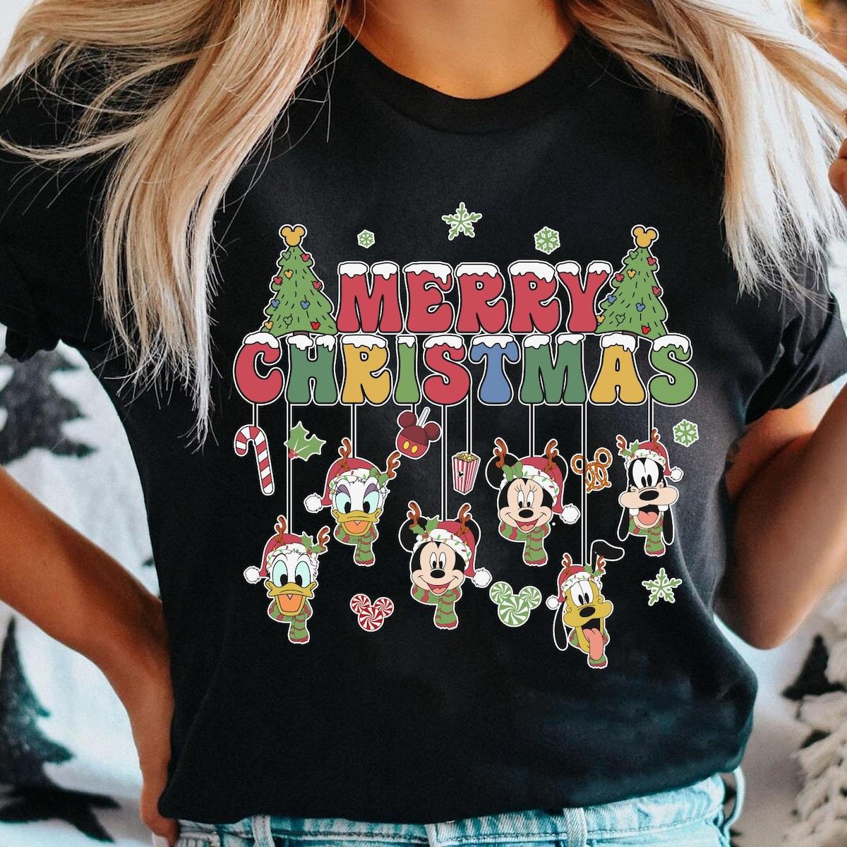 Mickey And Friends Ornament Merry Christmas Shirt 1