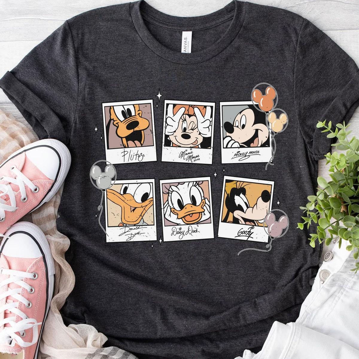 Mickey And Friends Polaroid Disney Friends Shirt 4