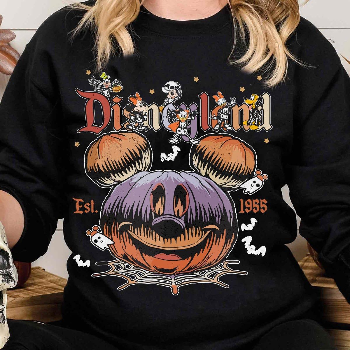 Mickey And Friends Skeleton Halloween Mickey Pumpkin Shirt 2