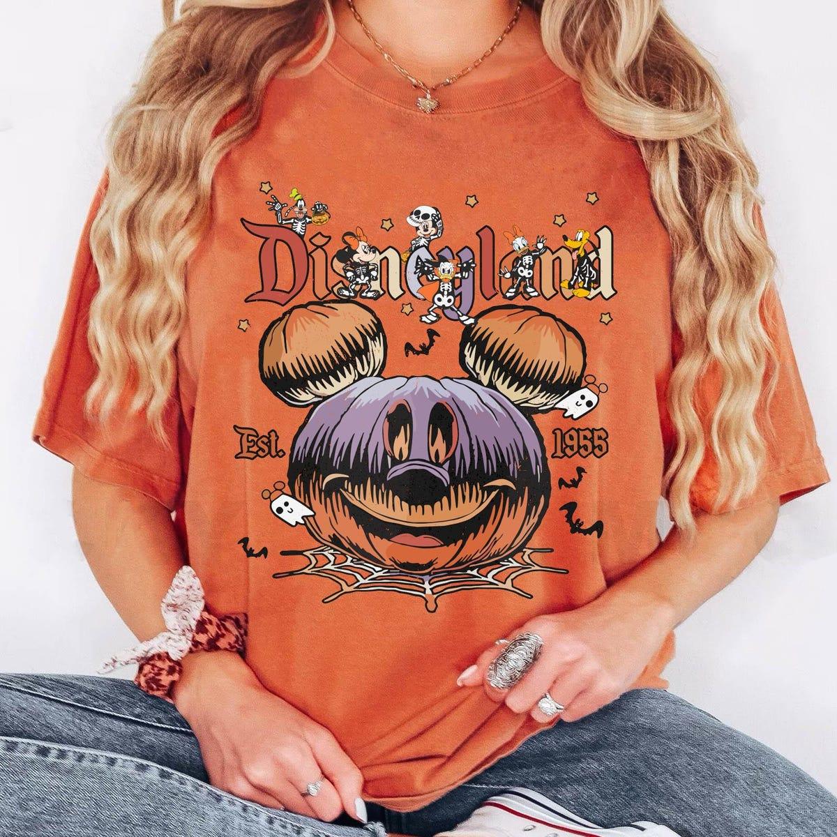 Mickey And Friends Skeleton Halloween Mickey Pumpkin Shirt 4