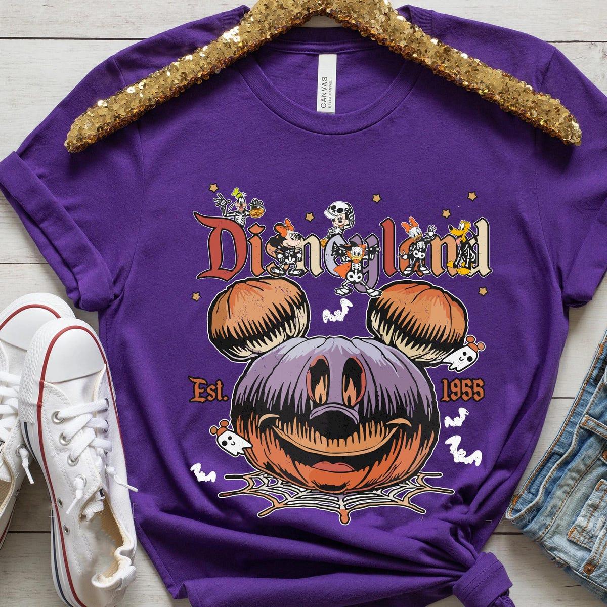 Mickey And Friends Skeleton Halloween Mickey Pumpkin Shirt 5