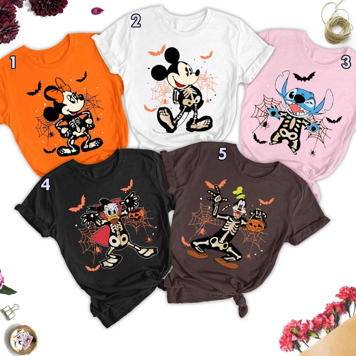 Mickey And Friends Skeleton Halloween Shirt 2