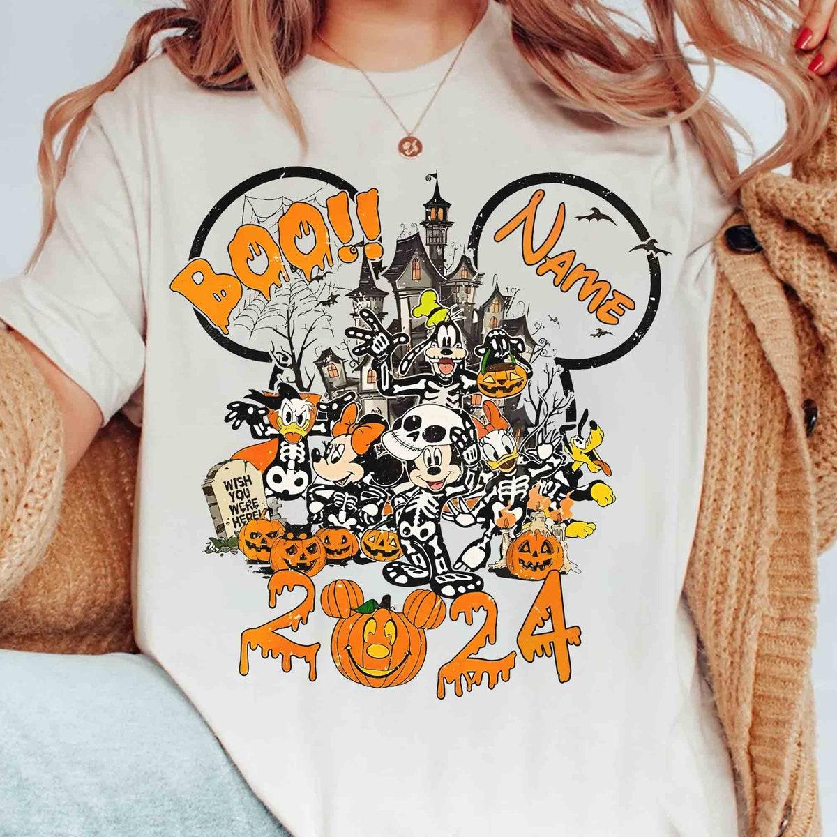 Mickey And Friends Skeleton Halloween Shirt 2