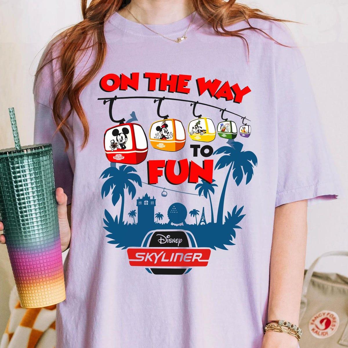 Mickey And Friends Skyliner Travel The World From Above Shirt 3