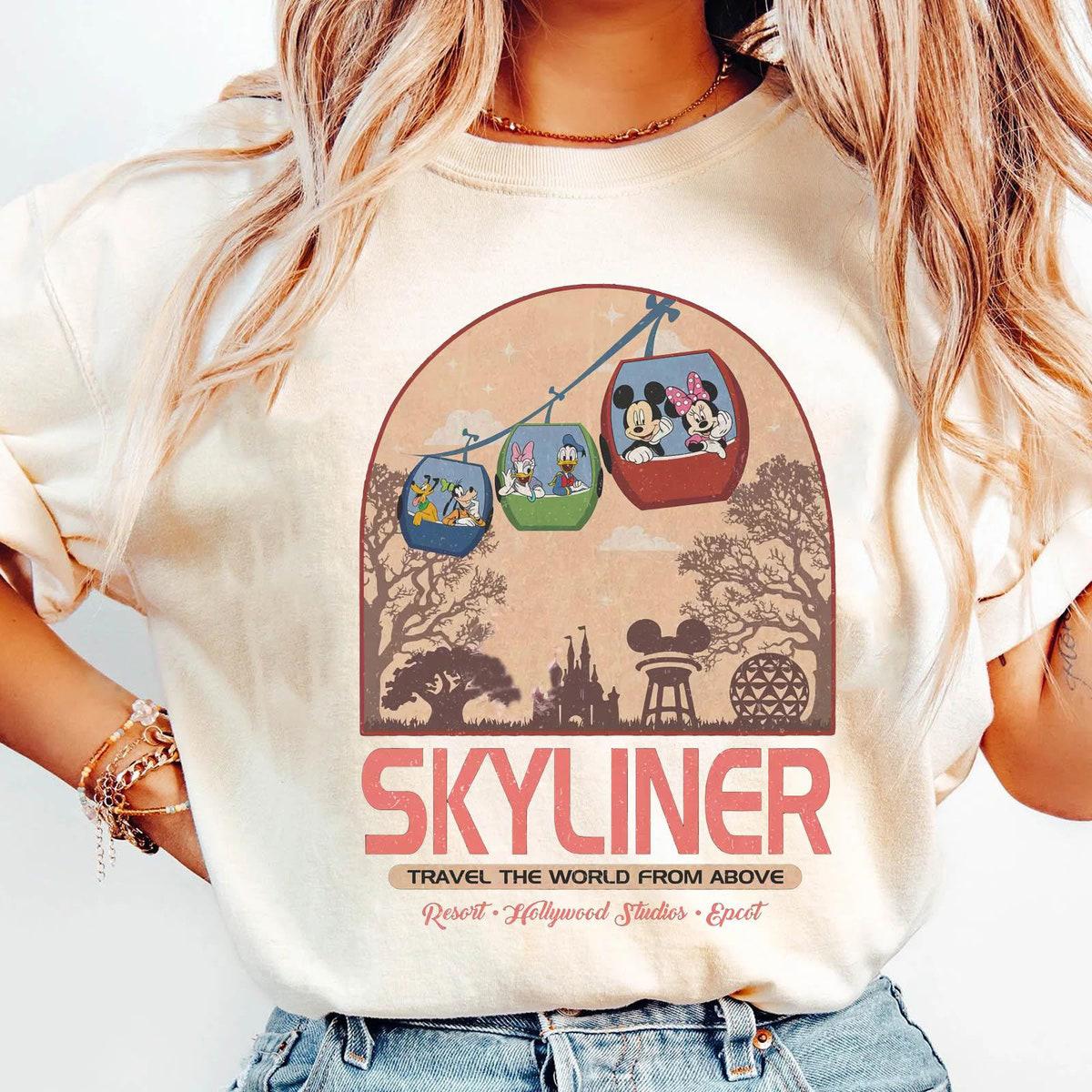 Mickey And Friends Skyliner Travel The World From Above Walt Shirt 2