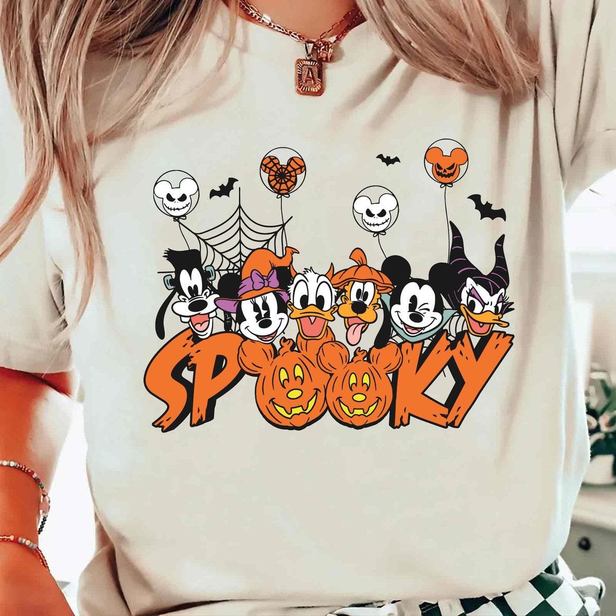 Mickey And Friends Spooky Pumpkin Halloween Matching Shirt 1