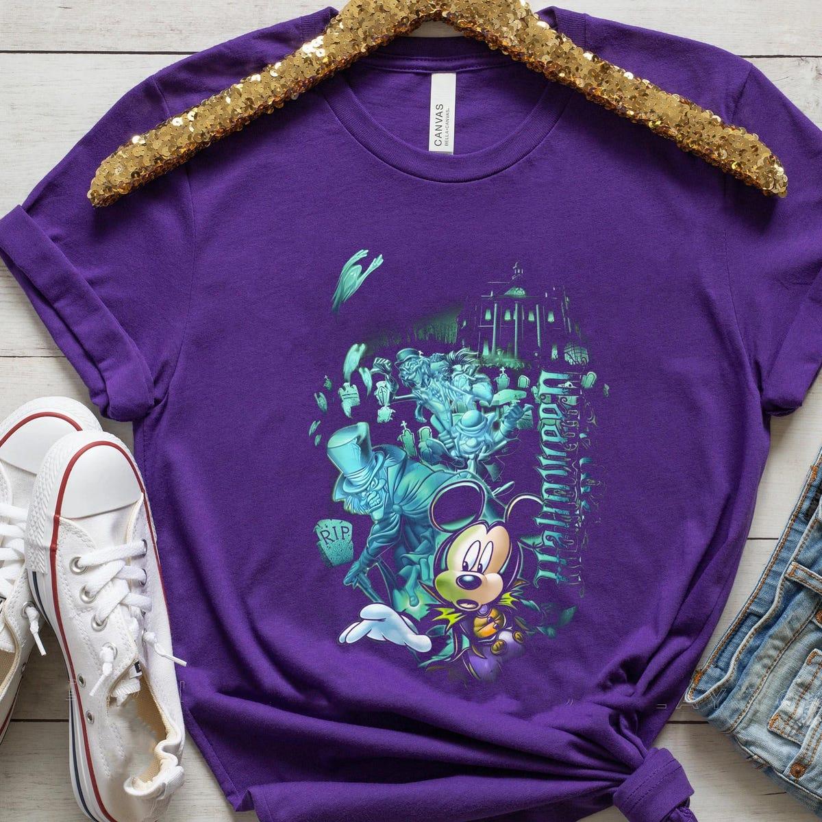 Mickey And Hitchhiking Ghosts The Haunted Mansion Foolish Mortal Shirt 2