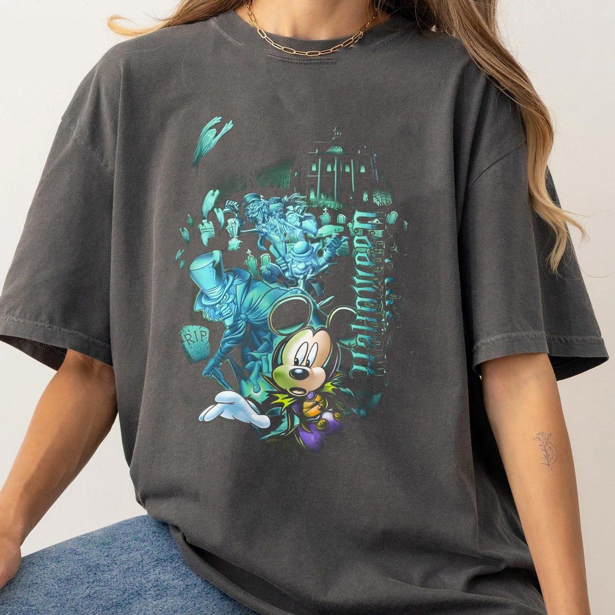 Mickey And Hitchhiking Ghosts The Haunted Mansion Foolish Mortal Shirt 3