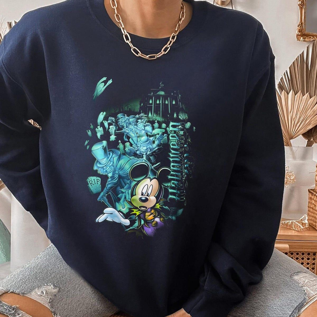 Mickey And Hitchhiking Ghosts The Haunted Mansion Foolish Mortal Shirt 4