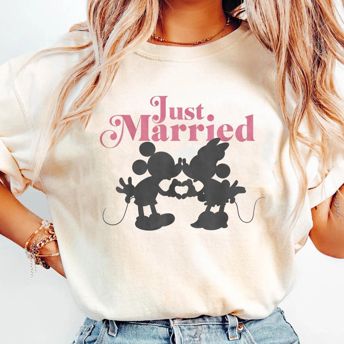 Mickey And Minnie Couple Just Married Shirt 2