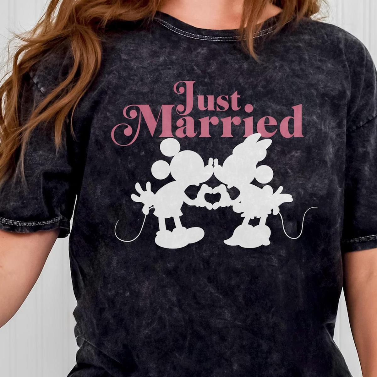 Mickey And Minnie Couple Just Married Shirt 4