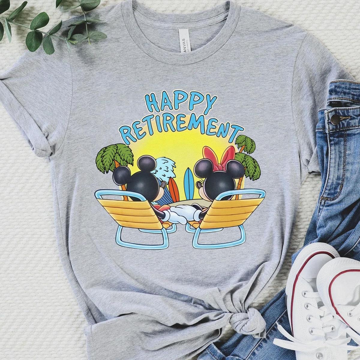 Mickey And Minnie Sunset Happy Retirement Shirt 2