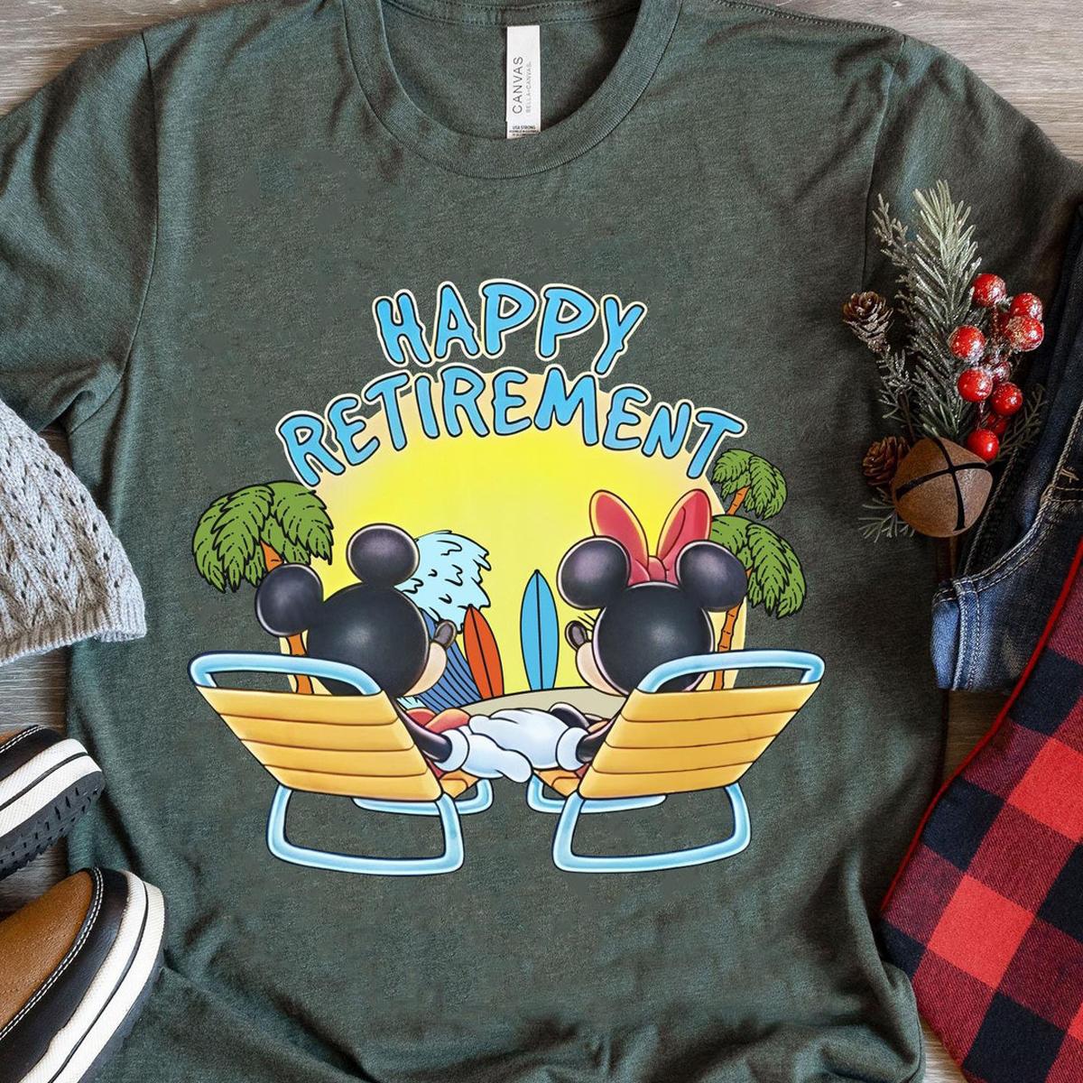 Mickey And Minnie Sunset Happy Retirement Shirt 5