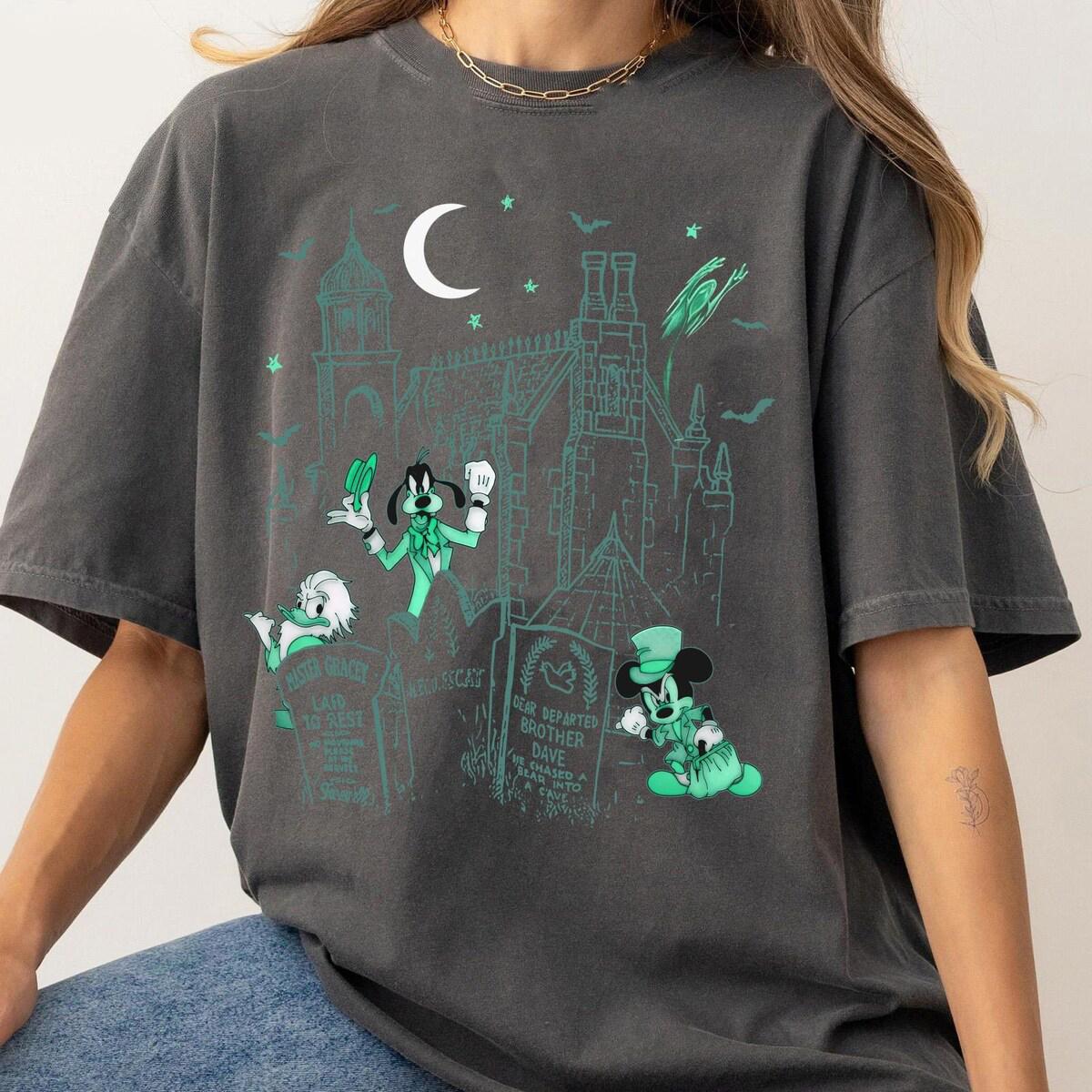 Mickey Donald Goofy Hitchhiking Ghost Costume Shirt 3