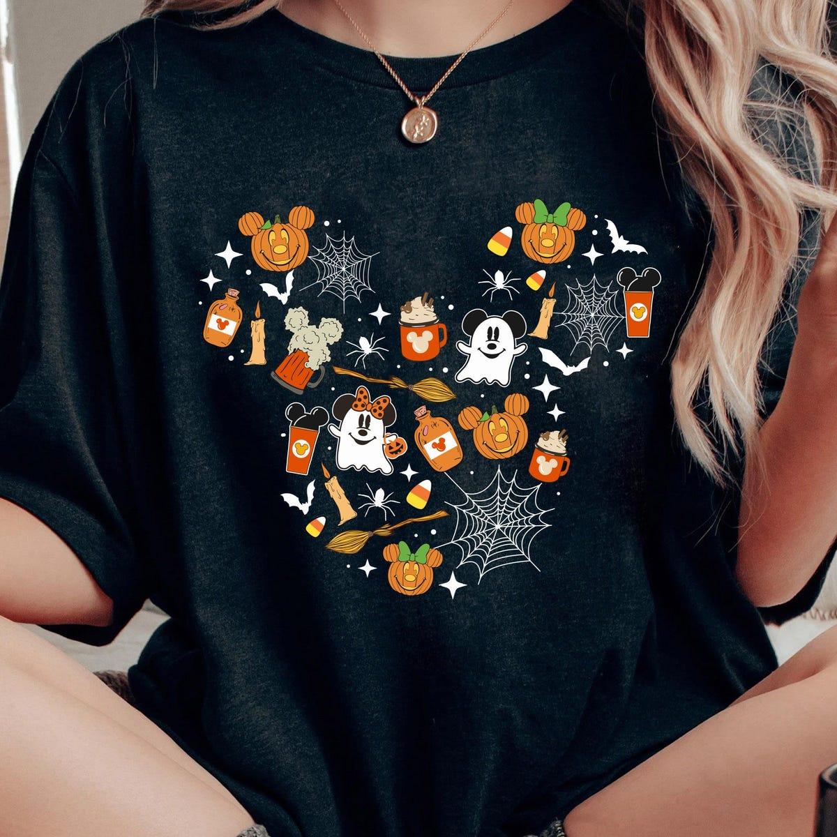 Mickey Ears Halloween Things Mickey Minnie Boo Pumpkin Bat Shirt 2