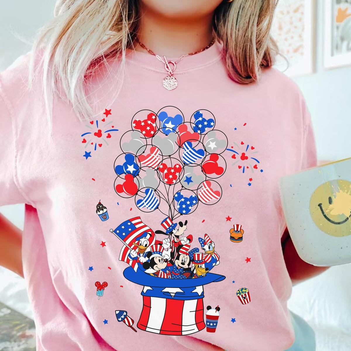 Mickey Friends 4th Of July Hat With Balloon Shirt 6