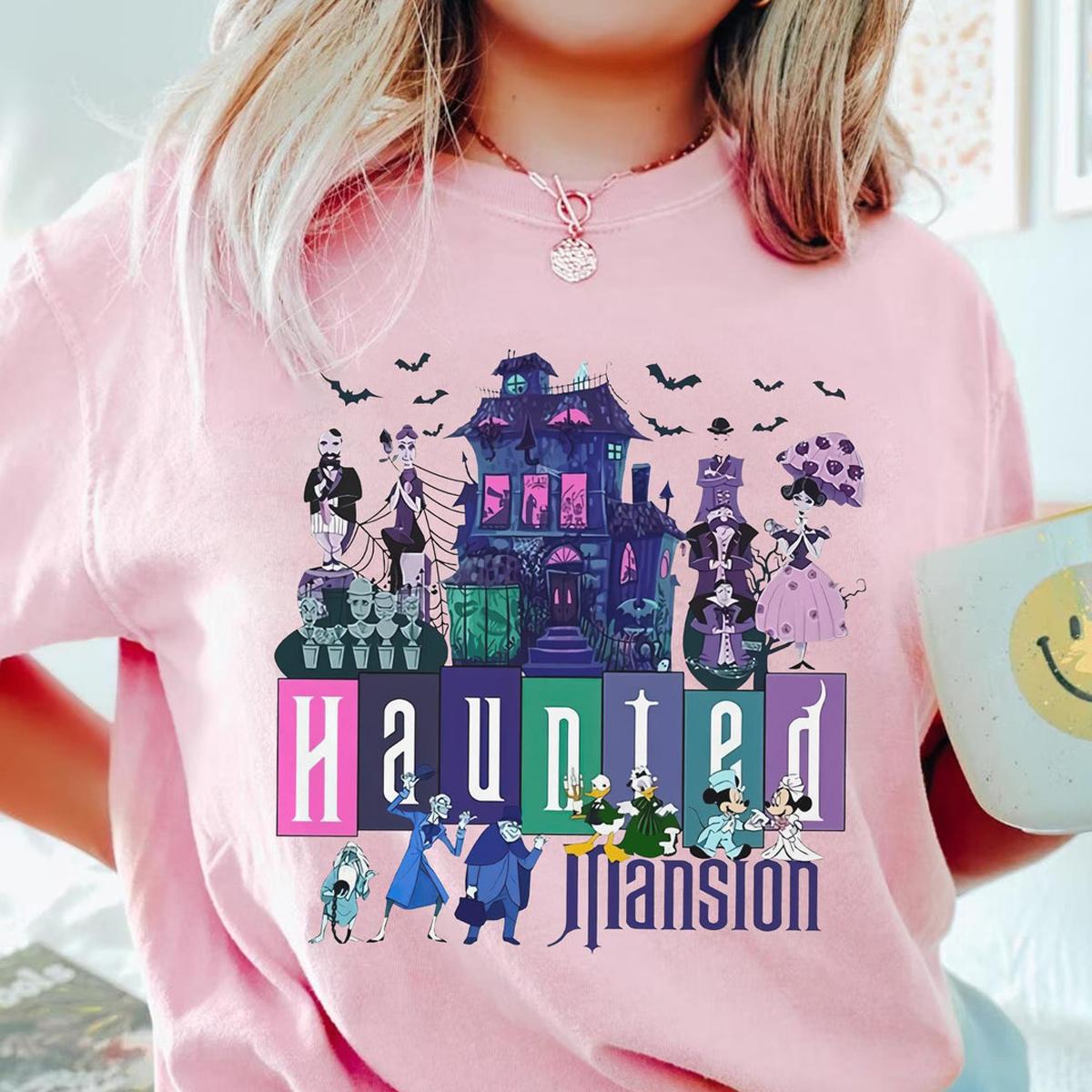 Mickey Friends Hitchhiking Ghosts Foolish Mortal The Haunted Mansion Shirt 2