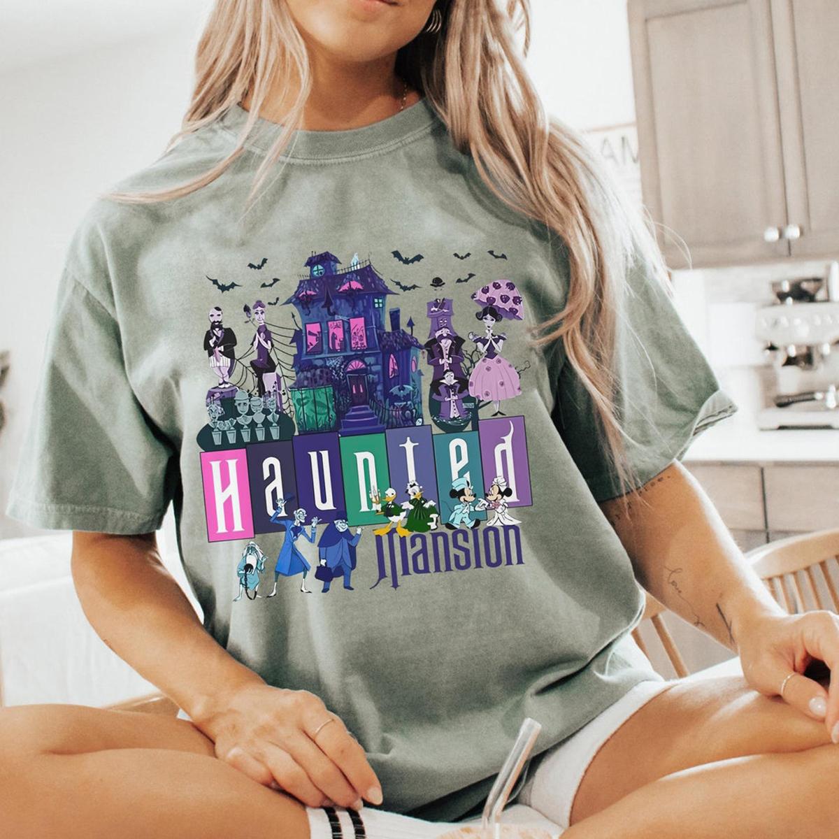 Mickey Friends Hitchhiking Ghosts Foolish Mortal The Haunted Mansion Shirt 4