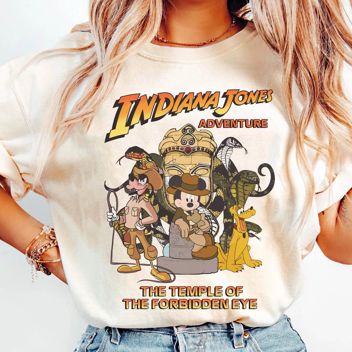 Mickey Goofy Pluto Indiana Jones Adventure Temple Forbidden Eye Shirt 1