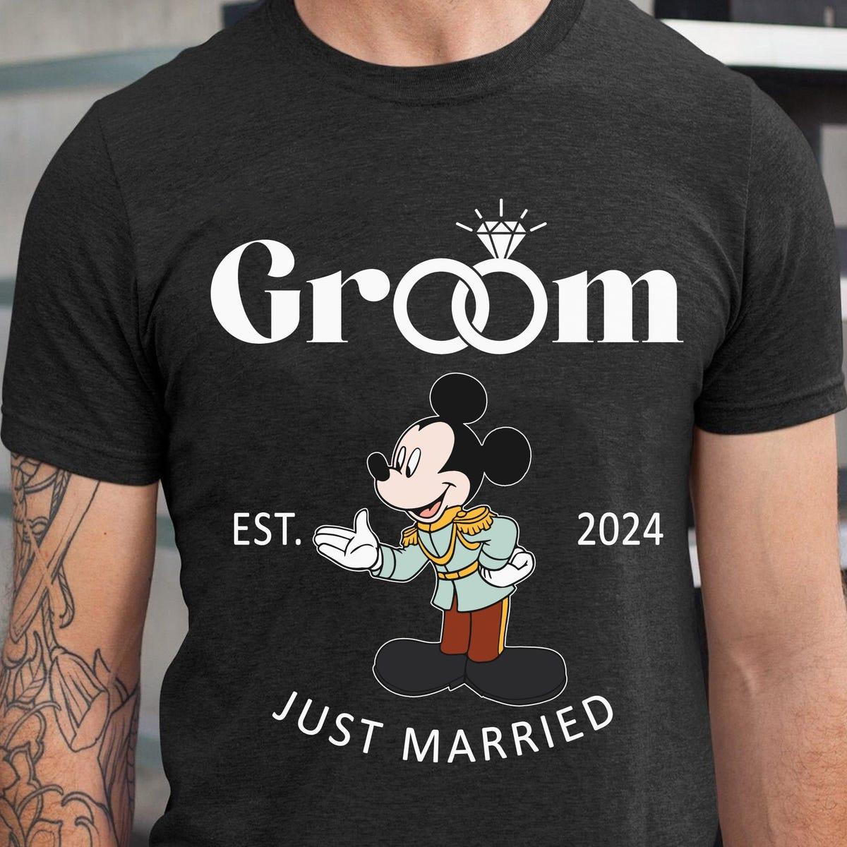 Mickey Minnie Bride And Groom Just Married Shirt 3