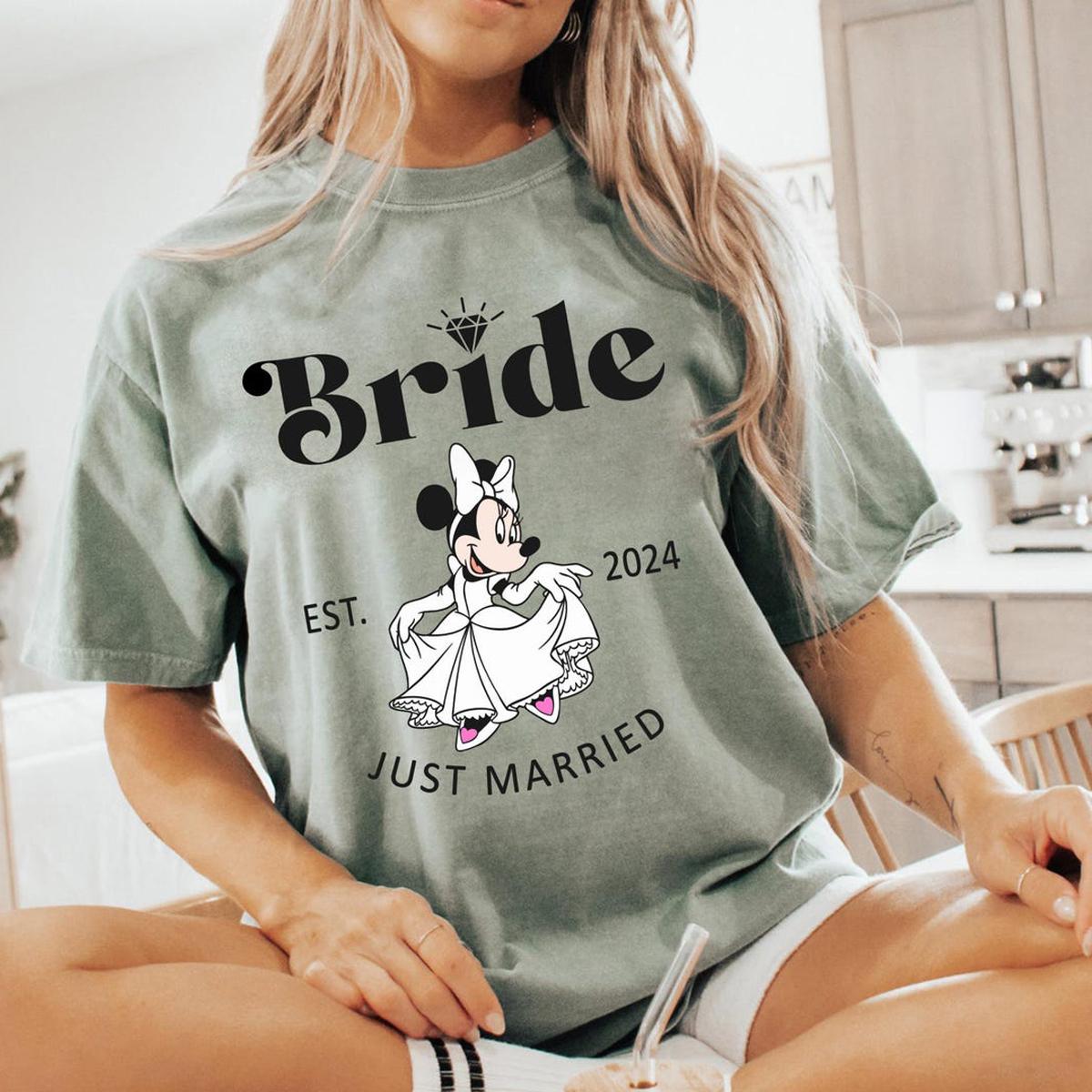 Mickey Minnie Bride And Groom Just Married Shirt 4