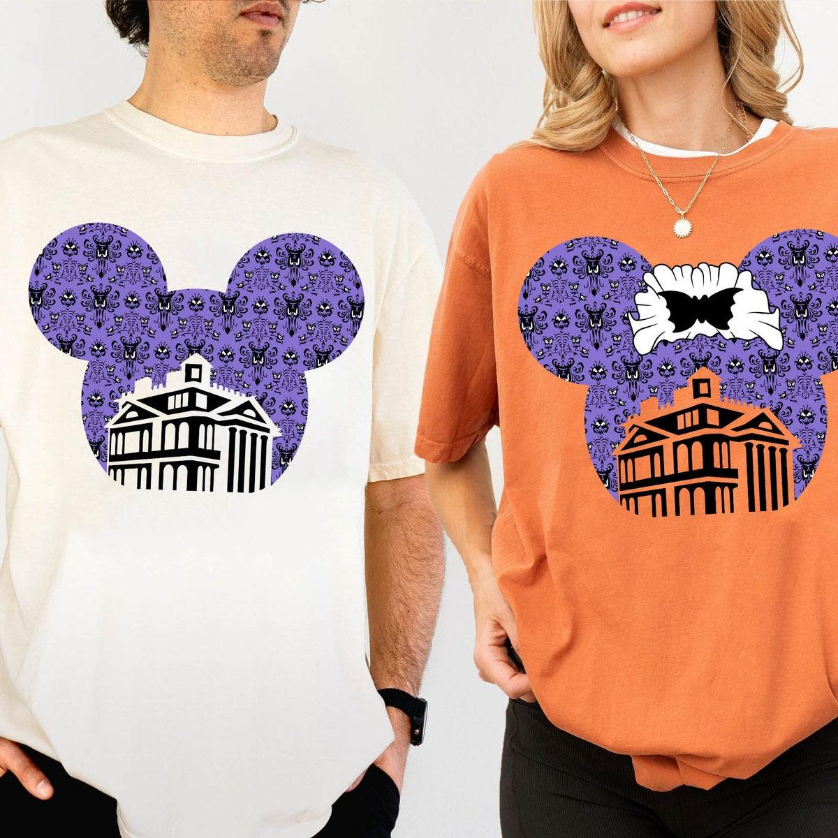 Mickey Minnie Ears Foolish Mortals Halloween Couple Matching Shirt 1