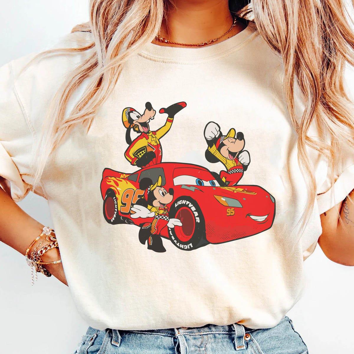 Mickey Minnie Goofy Lightning Mcqueen Shirt 1