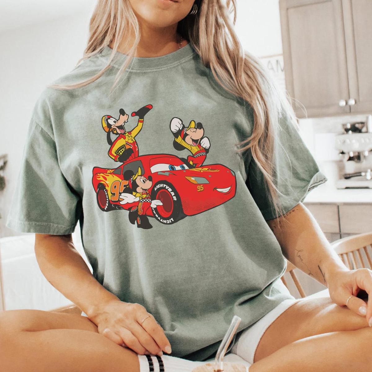 Mickey Minnie Goofy Lightning Mcqueen Shirt 2