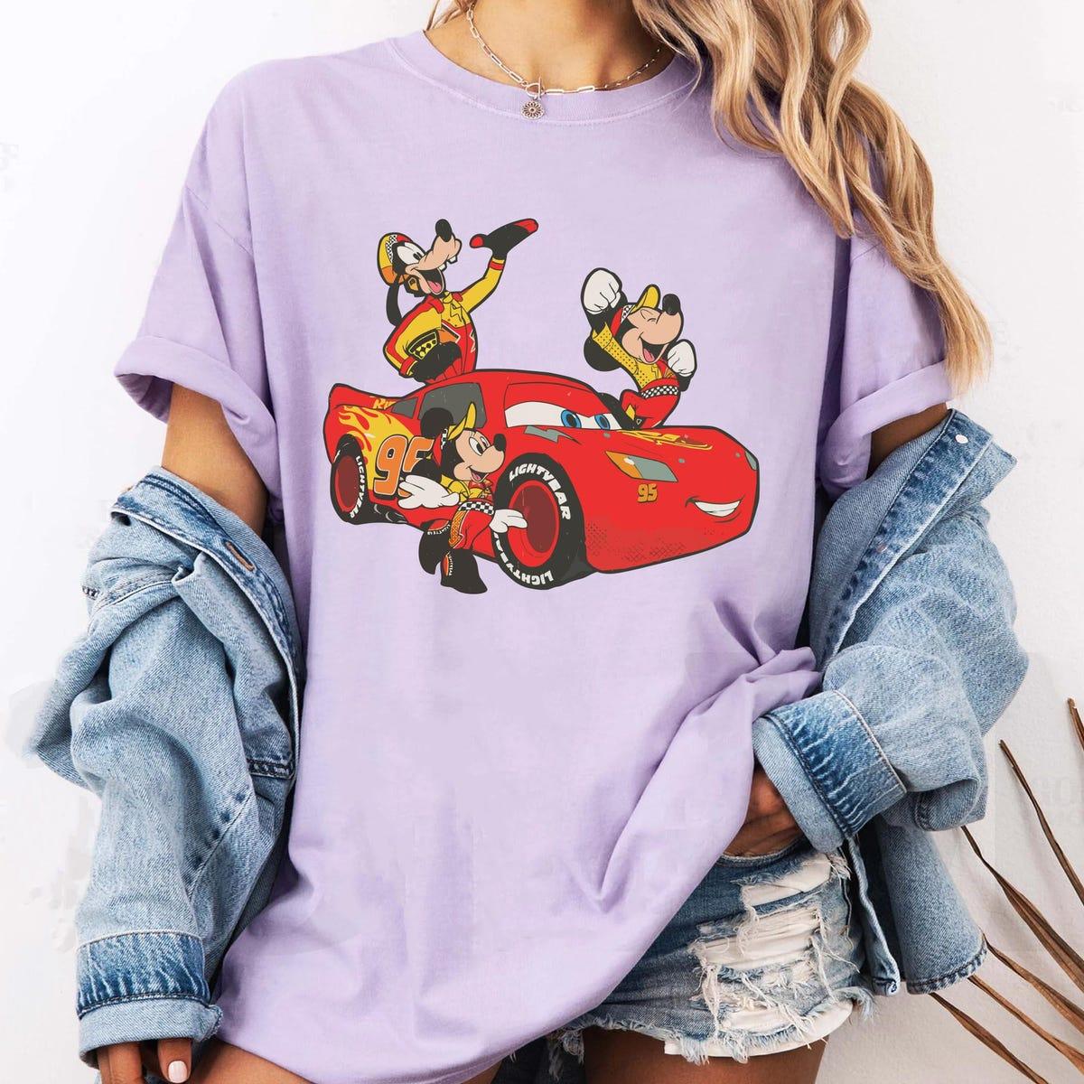 Mickey Minnie Goofy Lightning Mcqueen Shirt 3