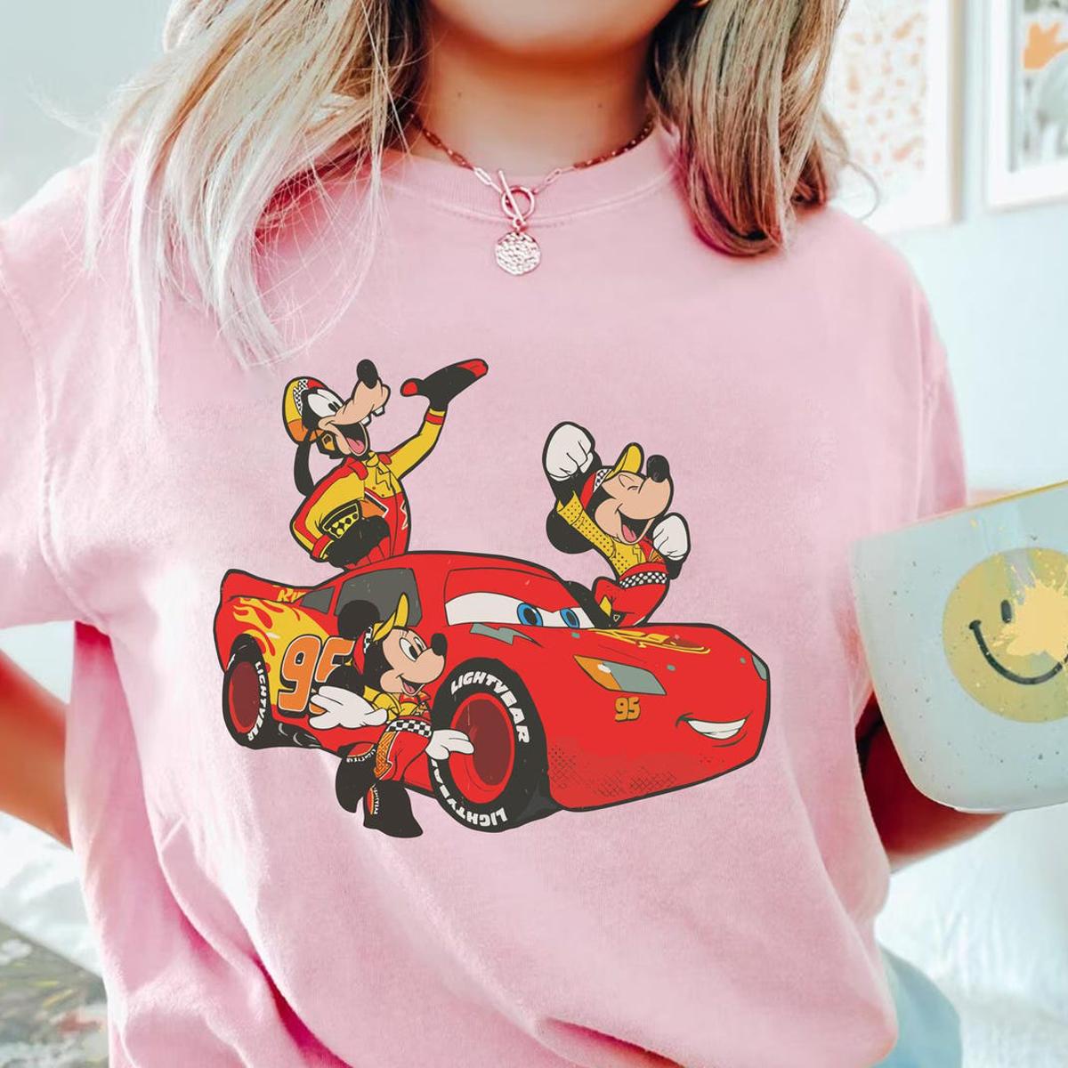 Mickey Minnie Goofy Lightning Mcqueen Shirt 4