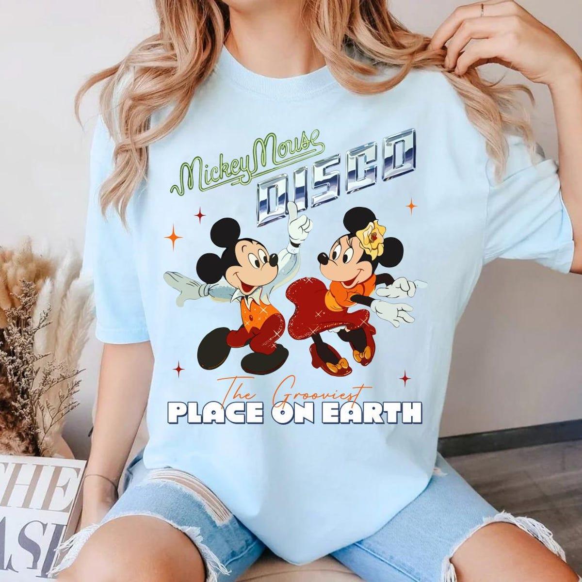 Mickey Minnie Mouse Dancing Disco The Grooviest Place On Earth Shirt 2