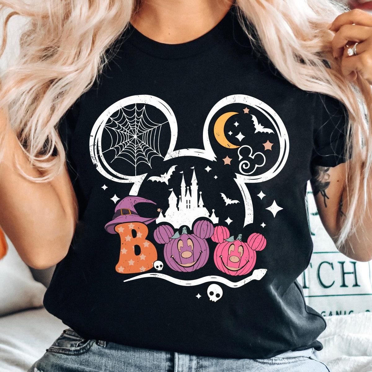 Mickey Minnie Pumpkin Boo To You Halloween Shirt 1