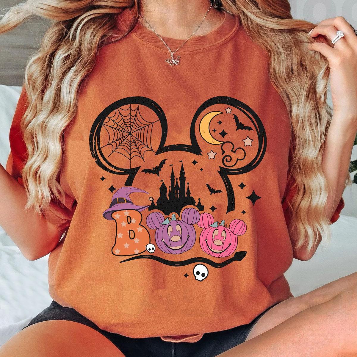 Mickey Minnie Pumpkin Boo To You Halloween Shirt 2