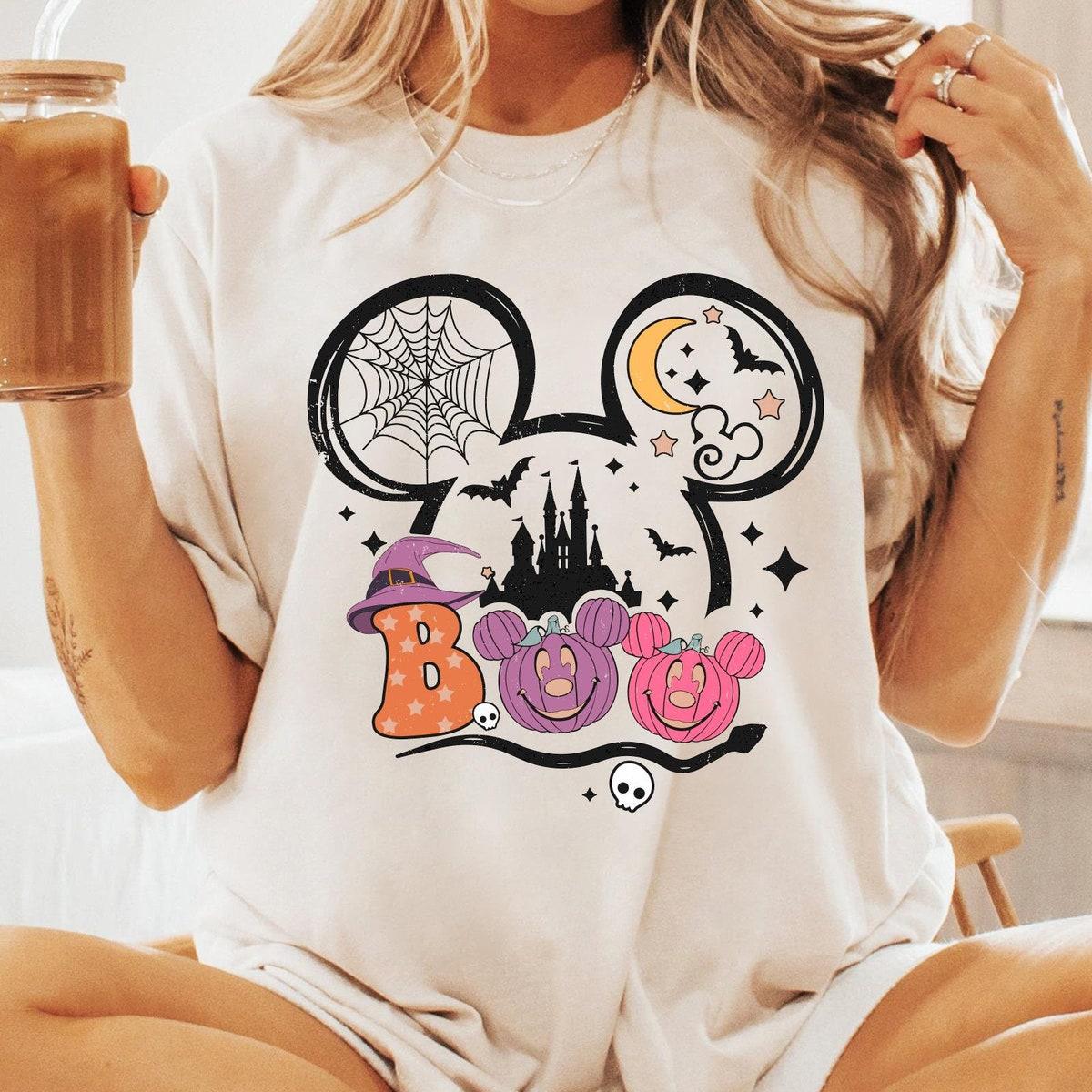 Mickey Minnie Pumpkin Boo To You Halloween Shirt 4