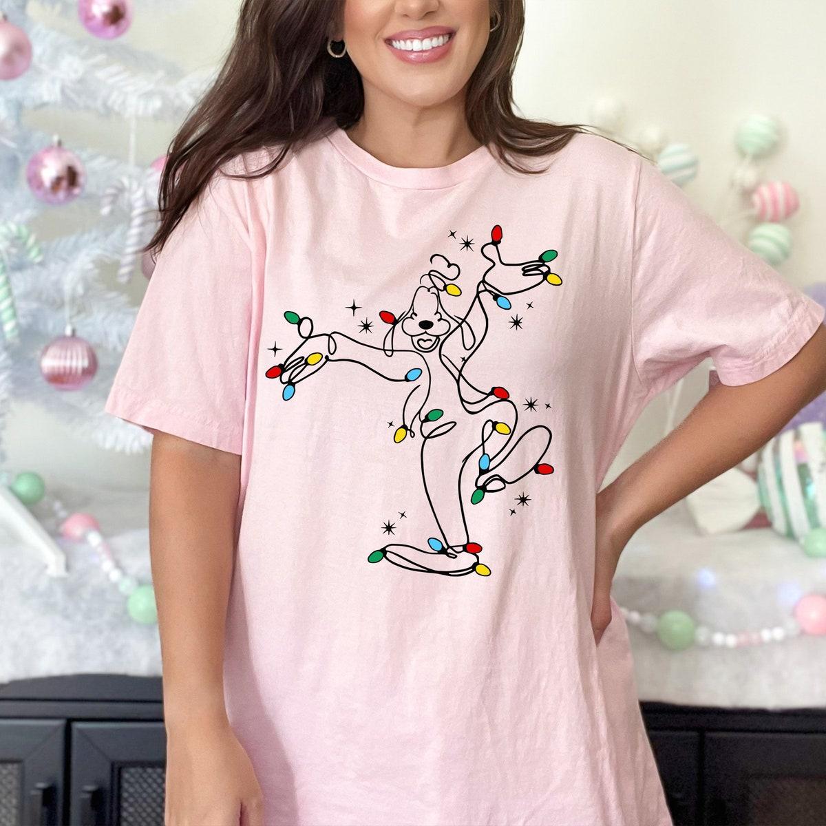 Mickey Mouse And Friends Christmas Lights Family Matching Shirt 7