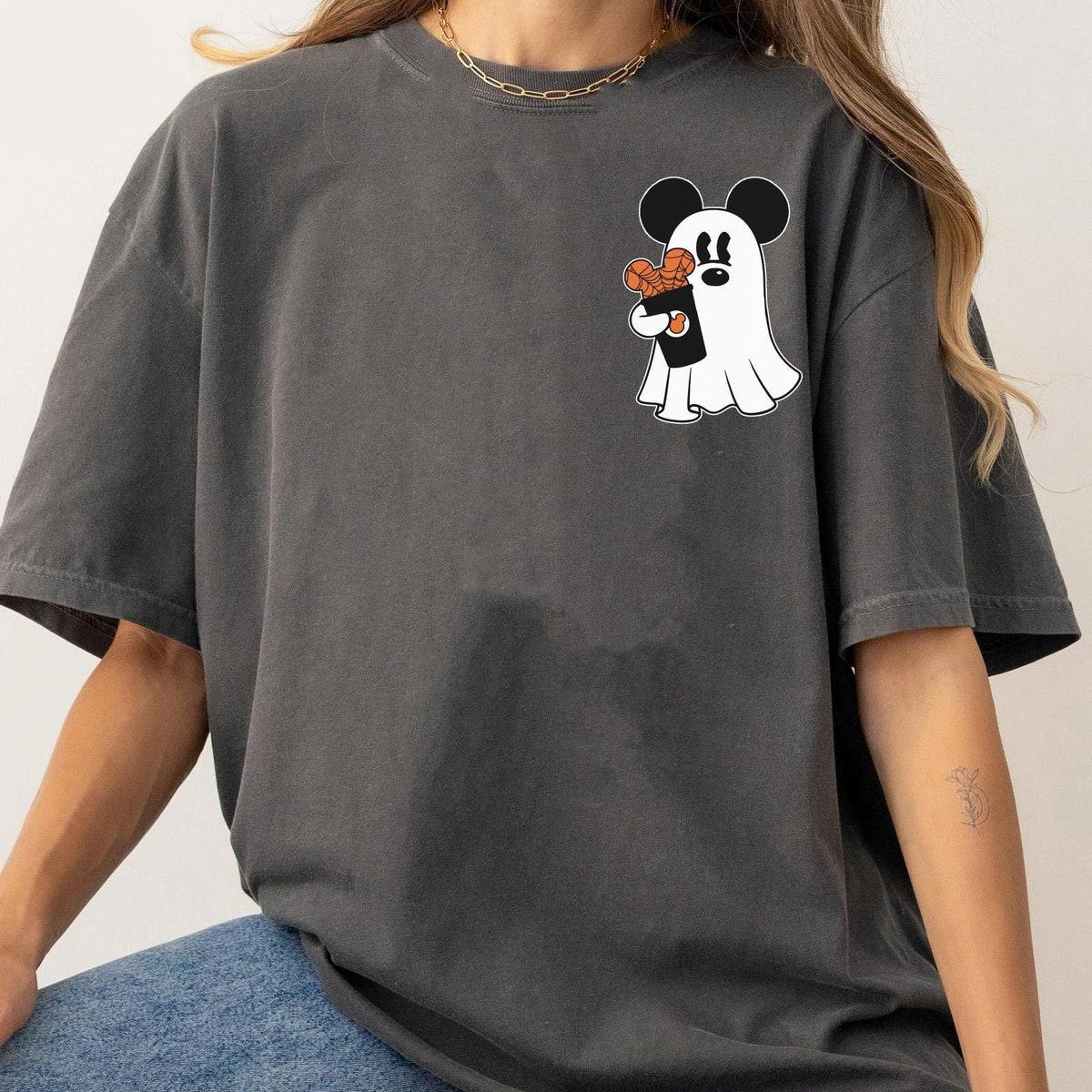 Mickey Mouse Boo Ghost Spooky Coffee Pocket Shirt 3