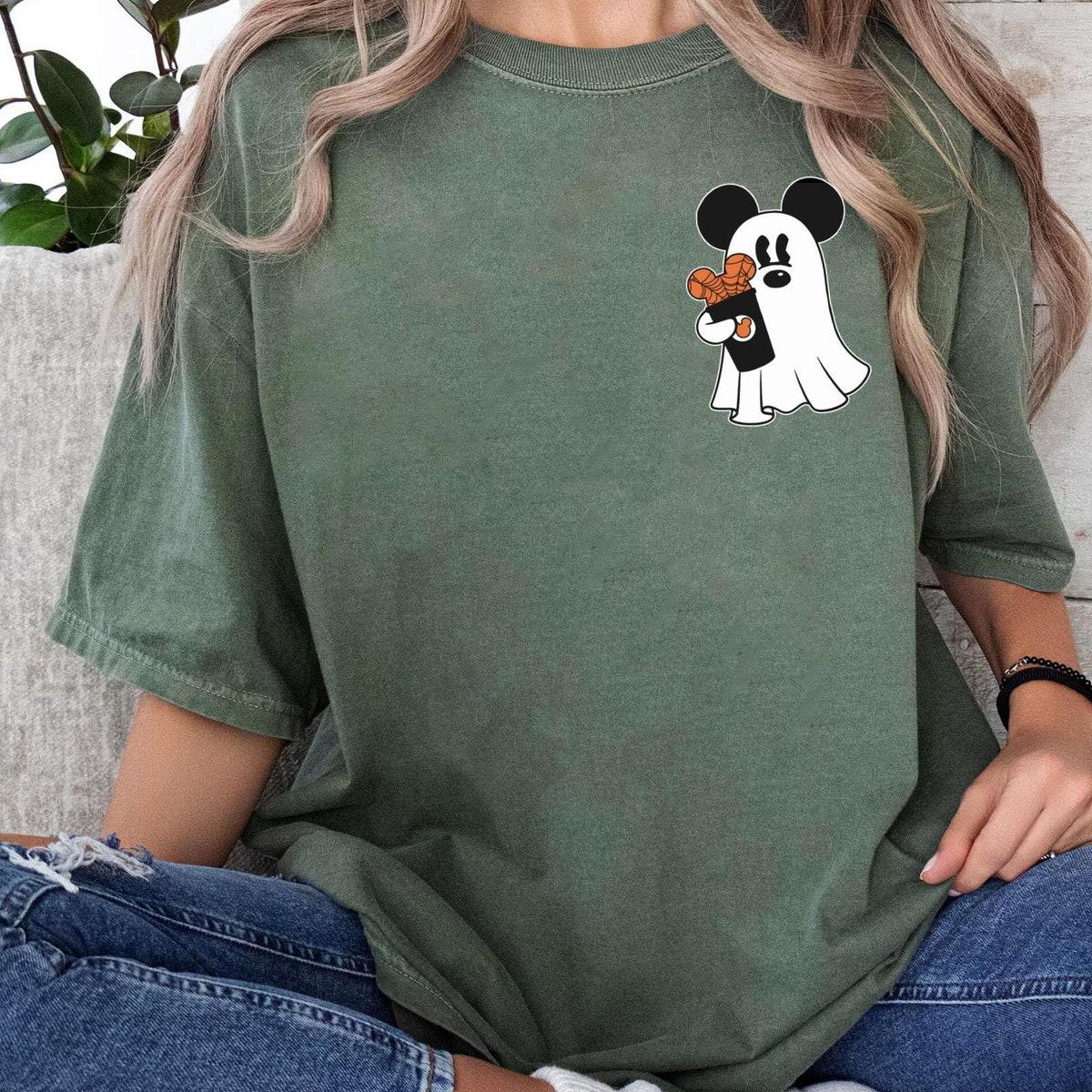 Mickey Mouse Boo Ghost Spooky Coffee Pocket Shirt 6