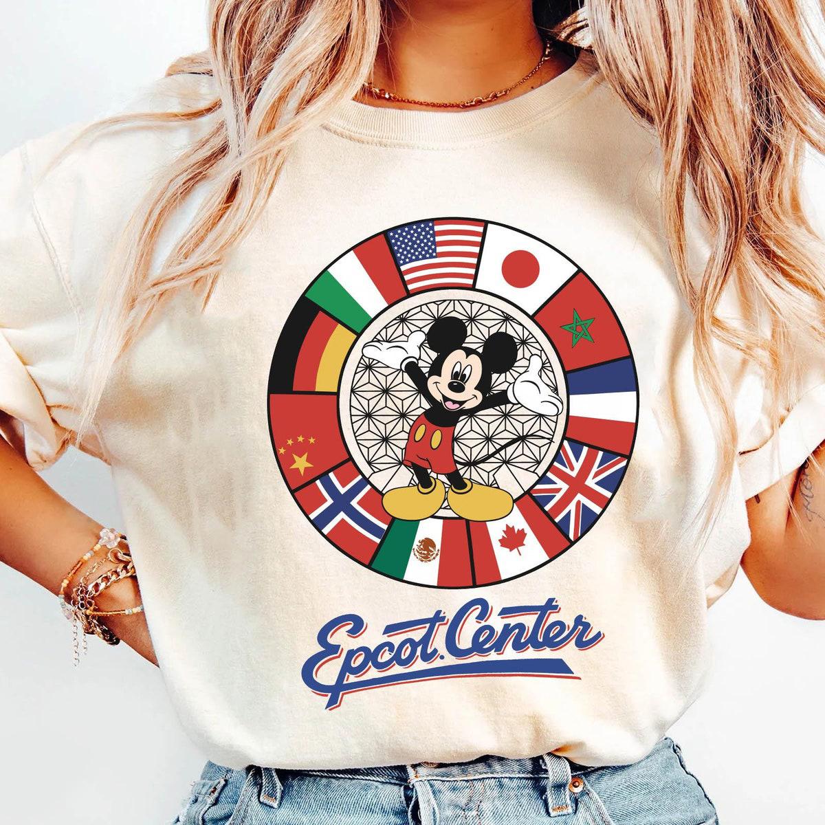 Mickey Mouse Epcot Center Country Flag 1982 Shirt 1